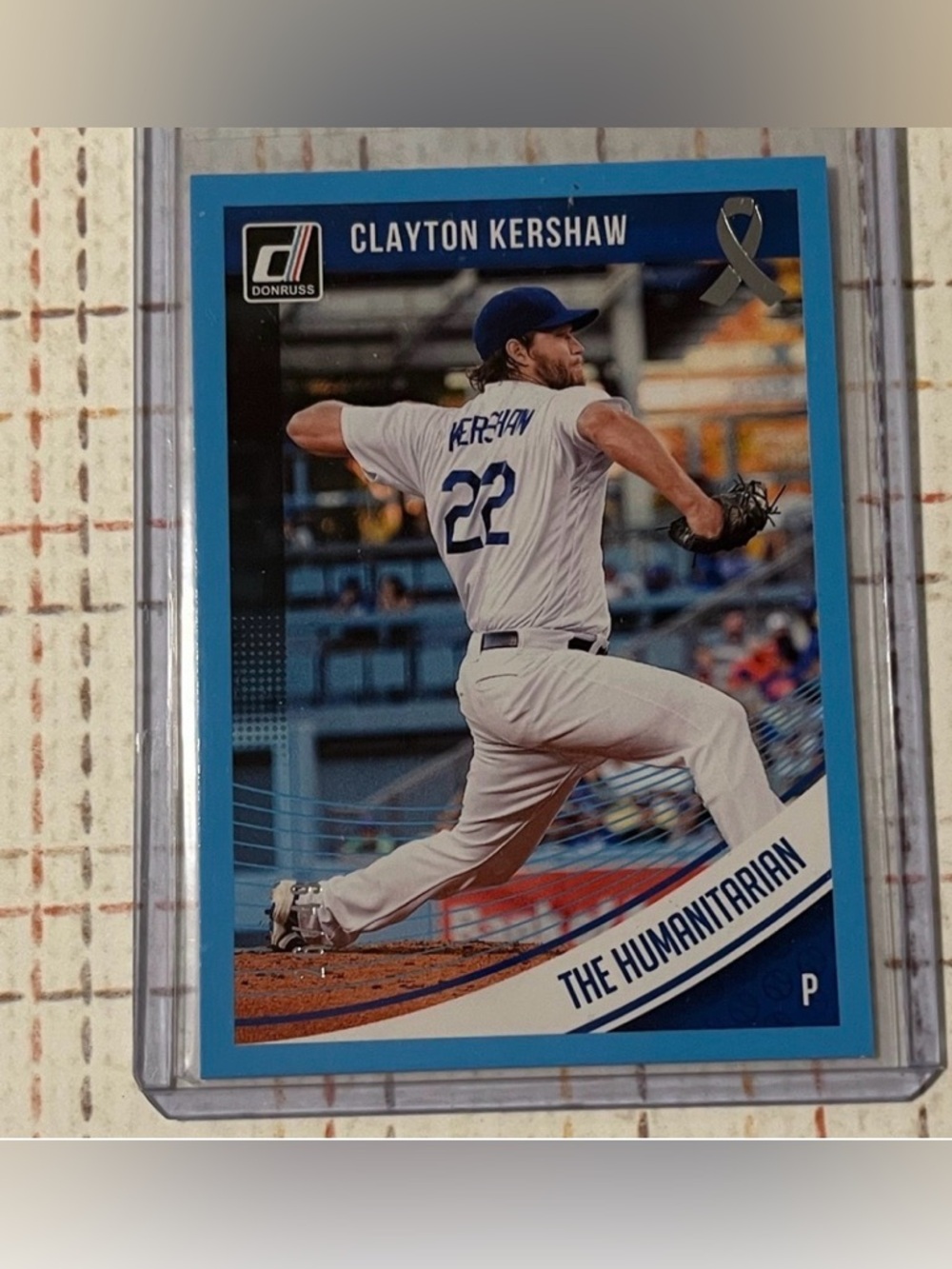 Num: 26/49 Rare ⚾️ 2018
Panini Donruss Baseball
Clayton Kershaw Card Blue #154